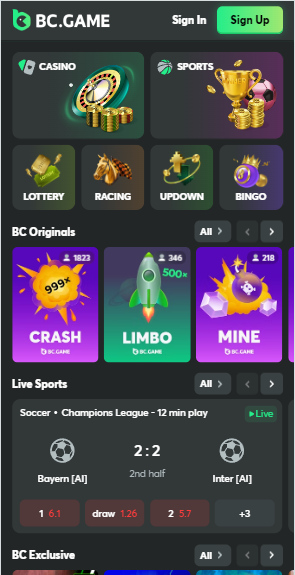 Crypto BC.Game in Italia Crypto BC.Game in Italia